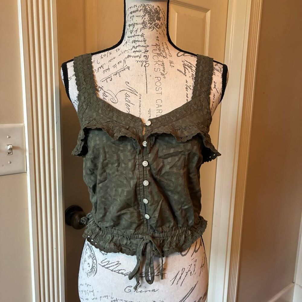 American-eagle Women's Green Crop-top